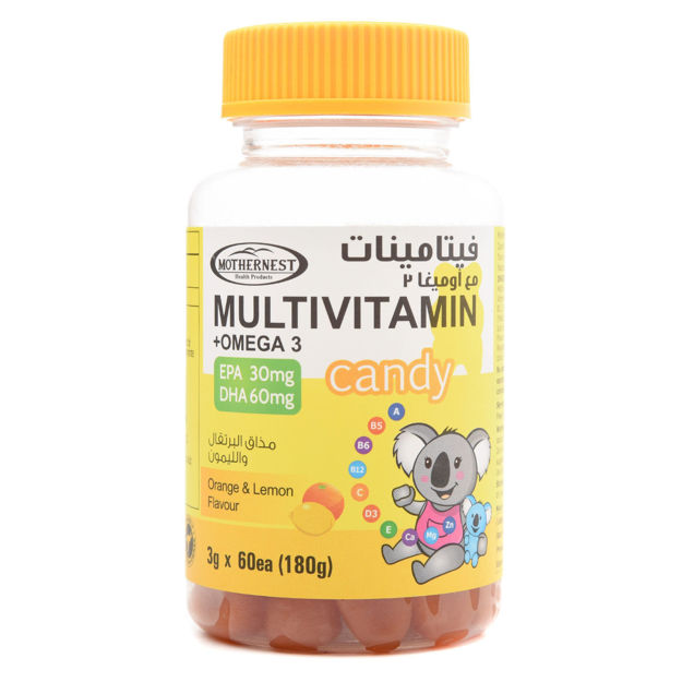 Mothernest Multivitamin + omega 3 orange & lemon flavour chewable tablet 60*3 g